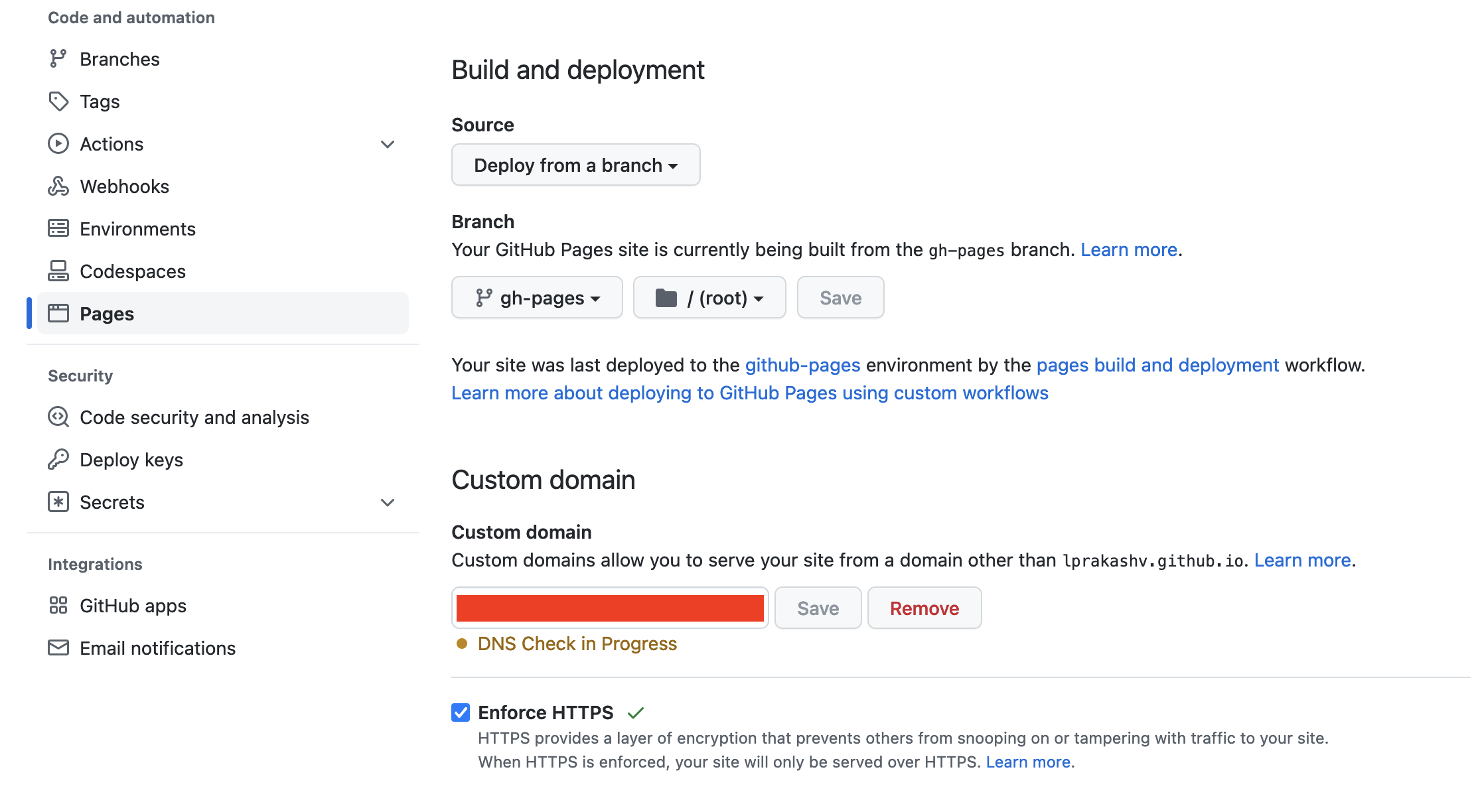 Custom Domain Click Actions